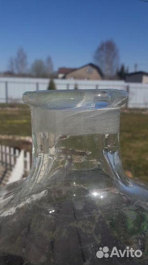 Бутыли старинные стеклянные по 20 литров. Разные