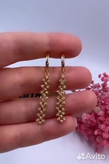 Золотые серьги 585 Дорика