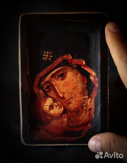 Икона Божией матери Владимирская. 15 см