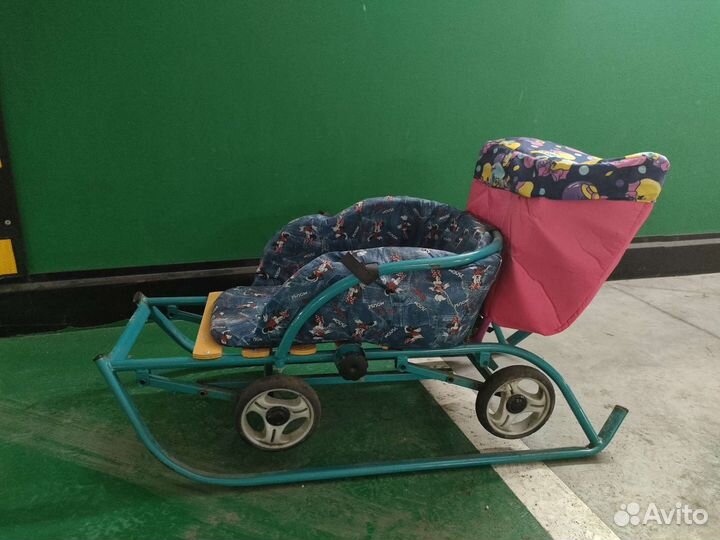 Детские сани Nika с колесами