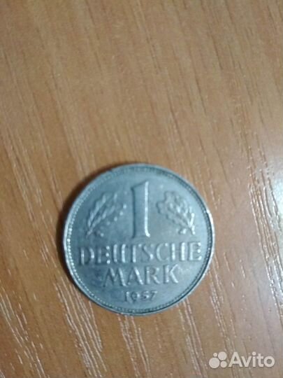 Монета 1deutsche mark, 1957 год