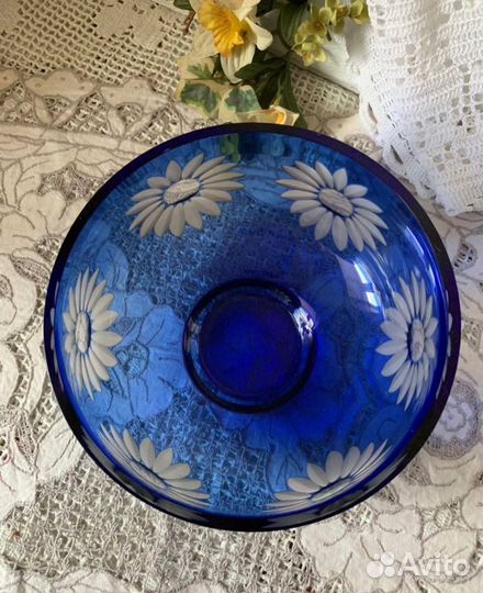 Ваза хрустальная нарезка