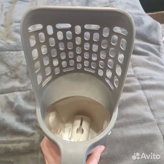 Совок для кошачьего лотка с отсеком для пакетов