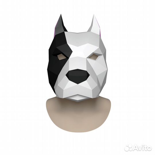 Маска Питбуля полигональная