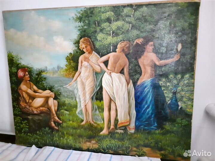 Суд Париса, картина маслом на холсте