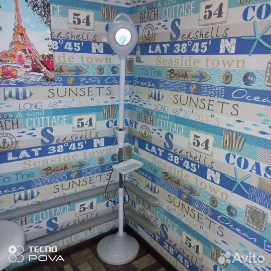 Лампа лупа напольная