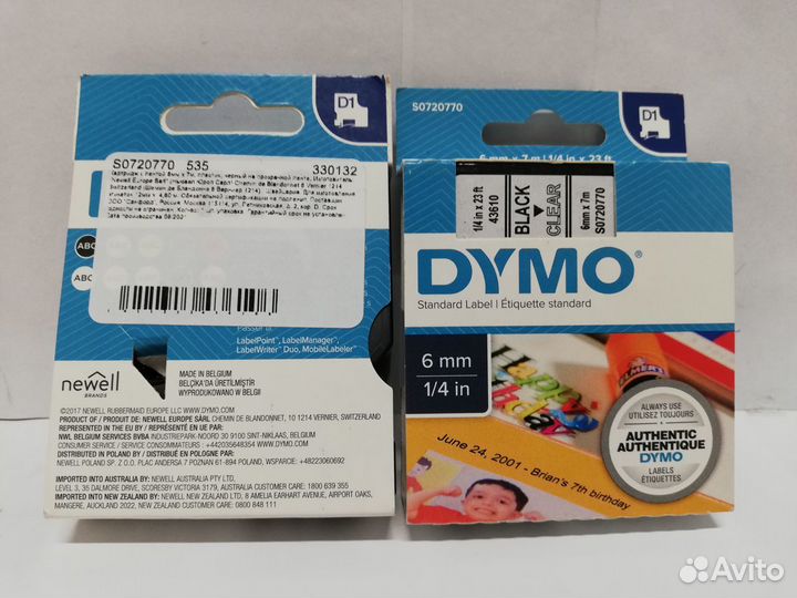 Картридж для принтера этикеток dymo S0720770 D1