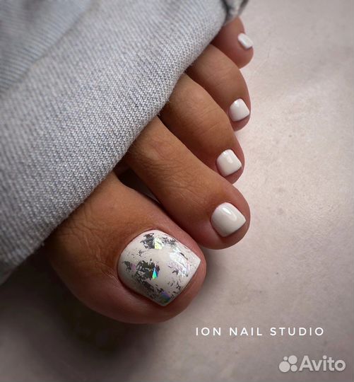 Маникюр гель лак наращивание педикюр