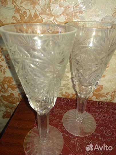 Хрустальные бокалы, рюмки Богемия времён СССР