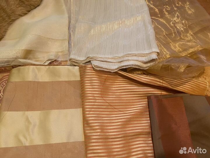 Портьер.тк Тюль длинные 6-7 м полосы Новая остатки