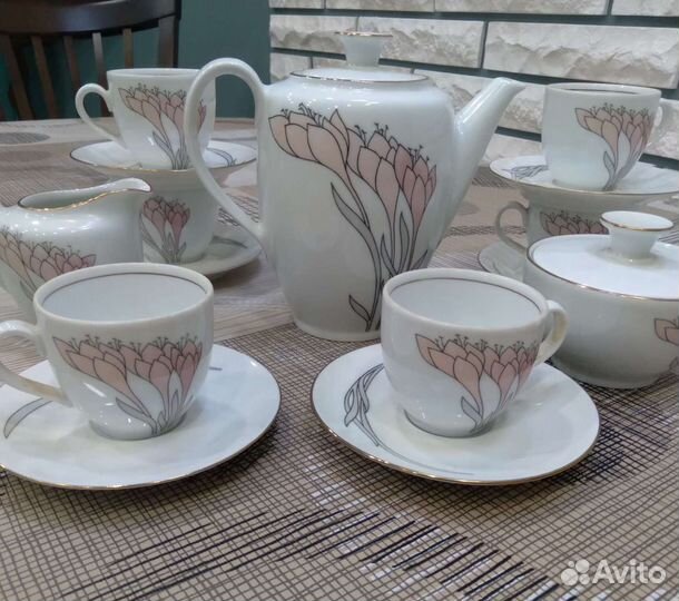 Кофейный сервиз фарфор гдр Кольдиц