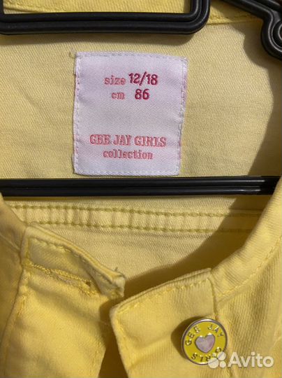 Джинсовая куртка для девочки gloria jeans 86