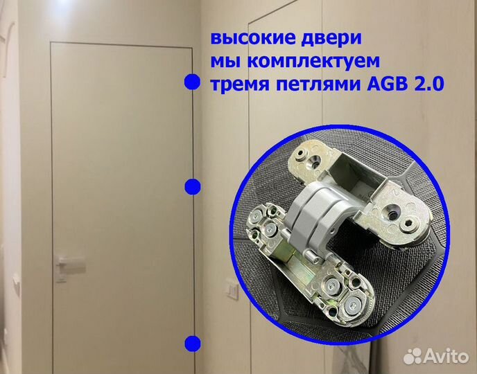 Скрытые высокие двери