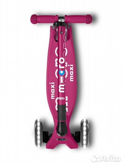 Самокат Maxi Micro Deluxe LED складной ягодный нов