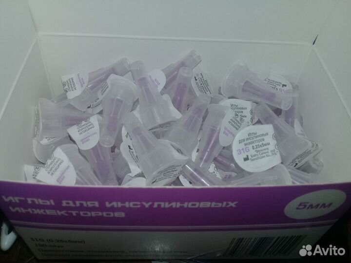 Иглы для инсулиновых инжекторов 31g 0.25х5мм-0.30x