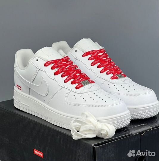 Кроссовки Nike Air Force 1 Supreme Белые