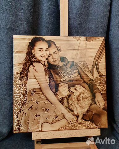 Портрет по фото на дереве. Выжигние