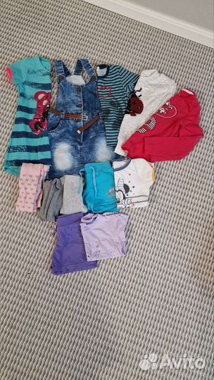 Вещи пакетом 116-122 на девочку (12 вещей)