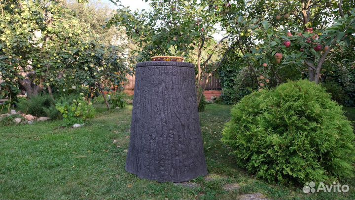 Емкость садовая декоративная текстура Пень