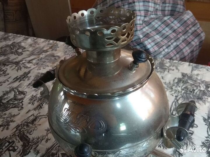 Самовар электрический СССР новый с подносом