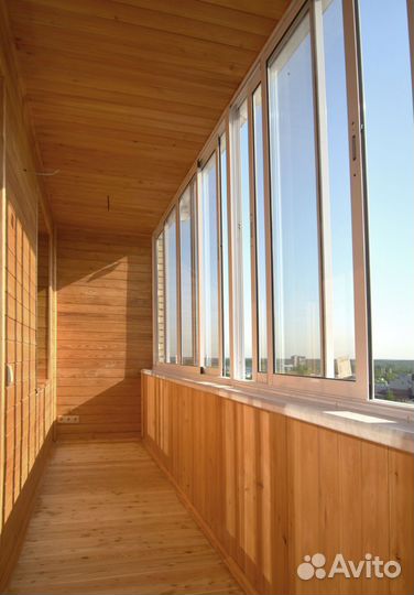 Отделка балконов вагонкой