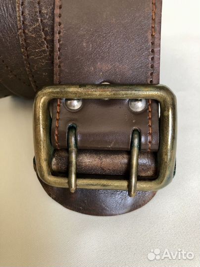 Офицерский кожаный ремень 117 см