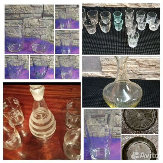 Стаканы граненые и рюмки СССР