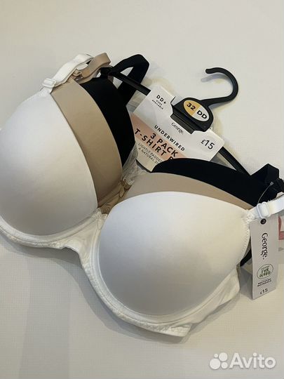 Бюстгальтер 3шт george Англия новый комплект 75C/D