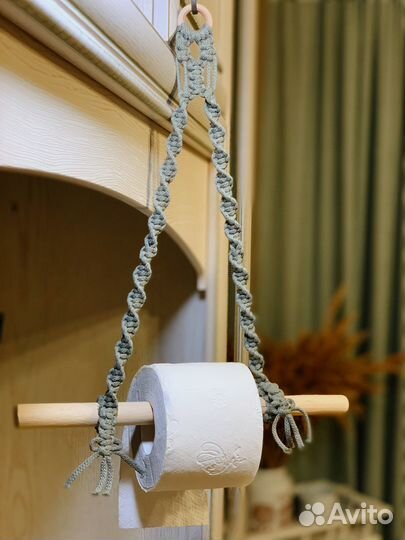 Макраме держатель для бумажных полотенец