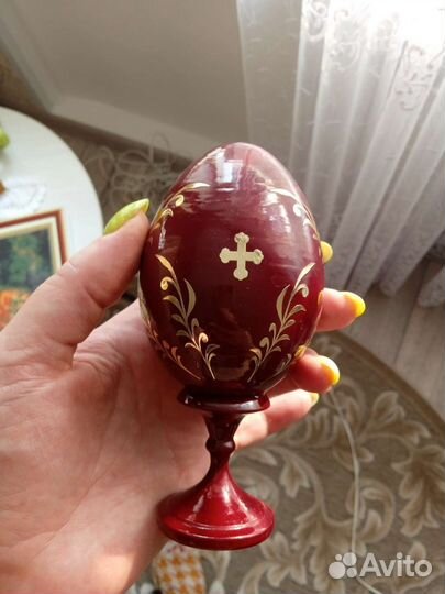Яйцо деревянное икона