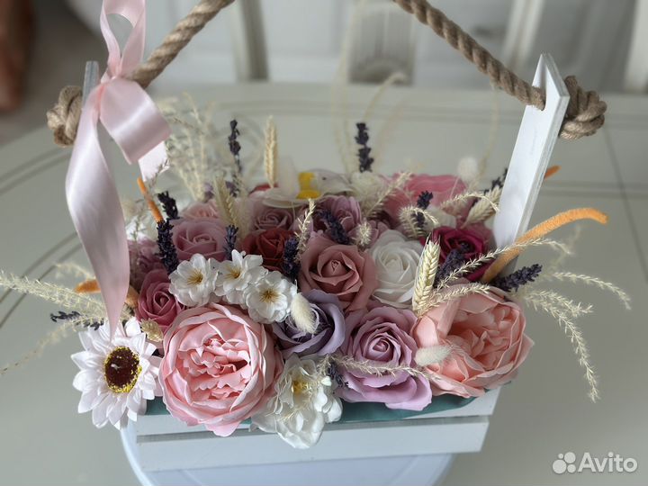 Цветочная композиция мыльные букеты в интерьер