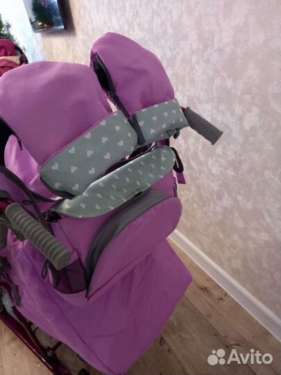 Новые Санки коляска ника 7-4