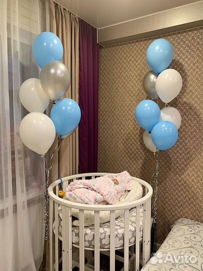 Детская кроватка трансформер круглая