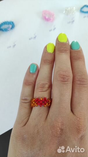 Кольцо из бисера