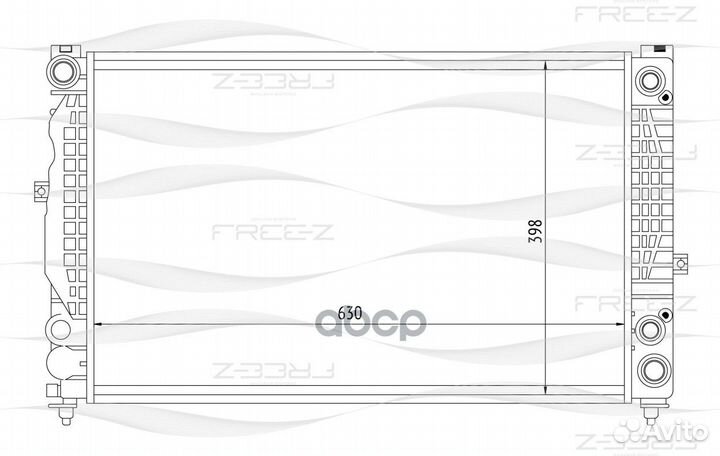 Радиатор охлаждения audi A4 96-00/A6 97-05/skod