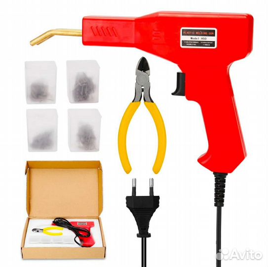 Пистолет паяльный для пластика со скобами новый