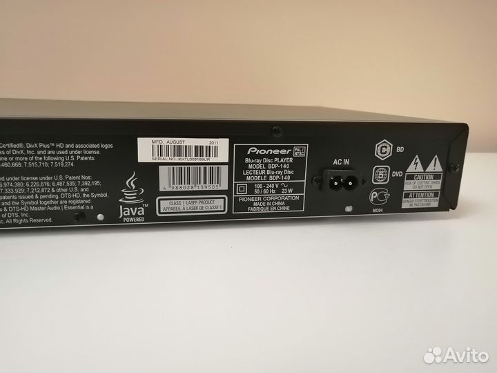Blu-ray плеер Pioneer BDP-140