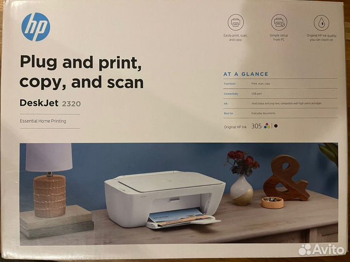 Мфу струйный HP DeskJet 2320 цветная печать, A4