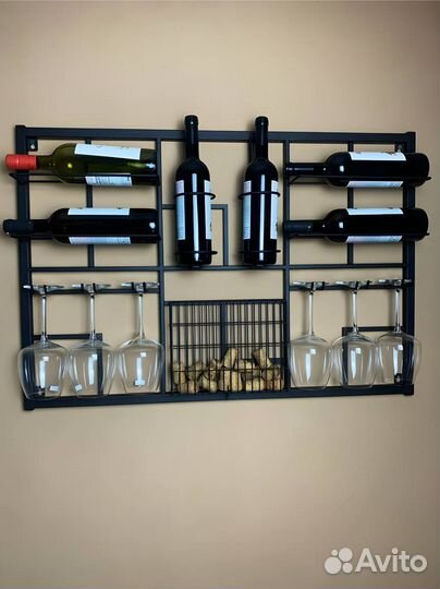 Винная полка лофт