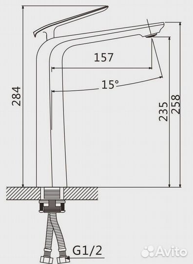 Смеситель для раковины Savol S-JD9111AH