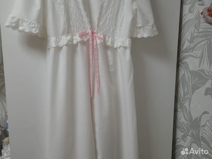 Пеньюар батист и рубашка халат хлопок СССР