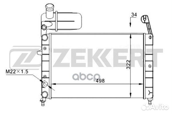 Радиатор охлаждения двигателя Fiat Tempra (159)