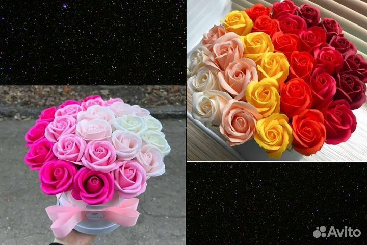 Букет из мыльных роз