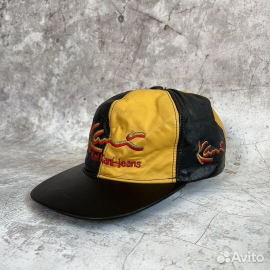 Кожаная кепка Karl Kani виниаж 90х