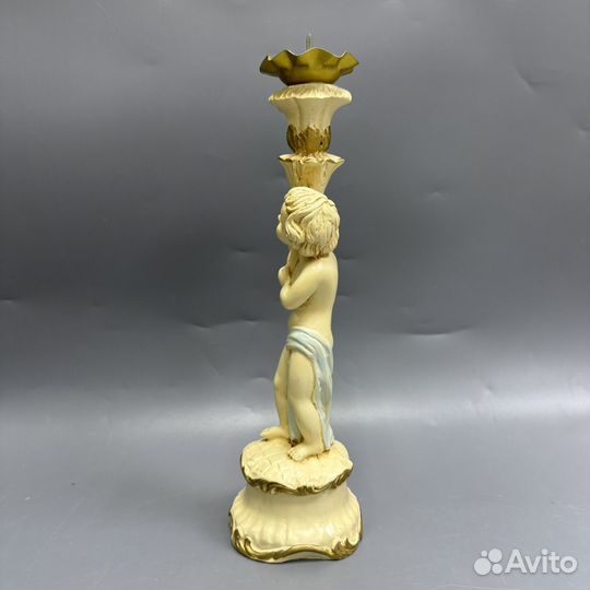 Подсвечник мальчик путти 28 см