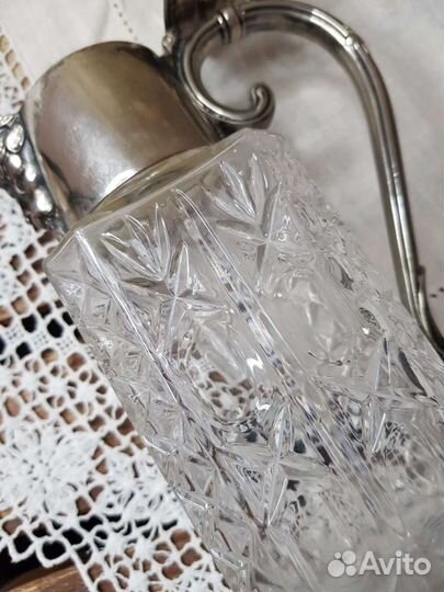 Графин хрустальный посеребрение