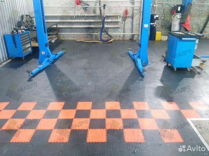 Модульная плитка пвх для гаража