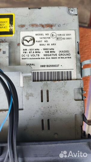 Магнитола mazda 3 bk распаянная