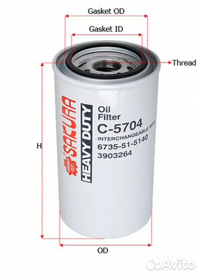 Redskin C409 Фильтр масл.C-409/TFY0-14-302 2854801