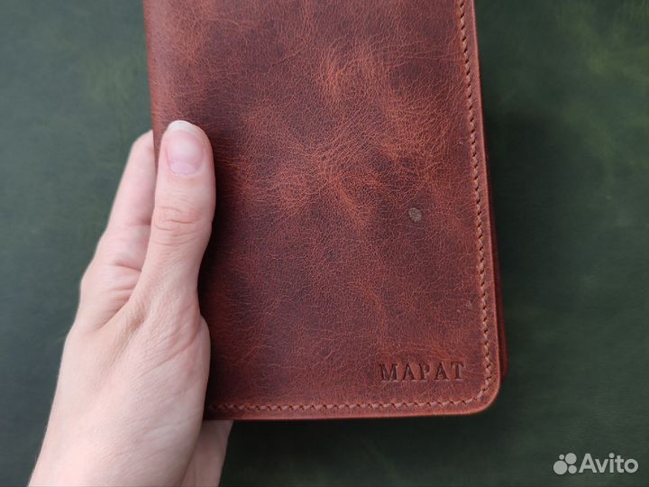 Обложка на паспорт с гравировкой тиснением